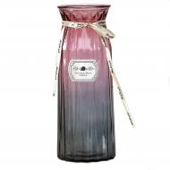 Ваза стеклянная Cindy 29 см серо-розовая 83000008/7_YBCG-MT-5/1