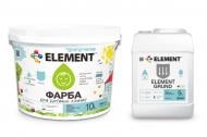 Краска акриловая Element для детских комнат шелковистый мат белая 10 л + Грунт Element Grund 5 л
