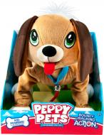 Игрушка мягкая интерактивная Peppy Pets Веселая прогулка Бассет 245277