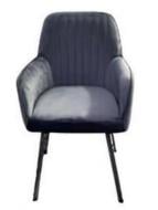 Крісло Примтекс Плюс Elion FL black HL-95 сірий / чорний