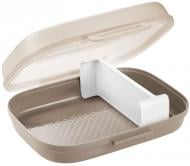 Контейнер Tescoma 4FOOD для закусок з перегородкою 20,1х15,2х5,9 см коричневий