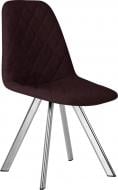 Стул обеденный Nowy Styl LIYA 4L CHROME (BOX-1) RMB SORO-28 темно-коричневый / хром