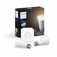 Умная лампа Philips Smart Hue DIM 2шт./уп. + БУ Hue Bridge 9 Вт A60 матовая E27 220 В 2700 К 929001821619