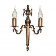ВИТРИНА! Бра Фабрика Світла Замок 2x60 Вт E14 античная бронза/античная латунь/патина