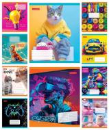 Тетрадь 24 листа в клетку с покрытием мокрым шелком с выборочным уф лаком Тетрада