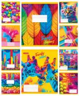 Тетрадь 48 листов клетка яркий мир, неоновые краски с покрытием уф-лаком Тетрада