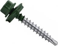 Саморез со сверлом по дереву 4,8x35 мм 250 шт зеленый RAL 6005 Саморез со сверлом по дереву 4,8x35 мм 250 шт зеленый RAL 6005