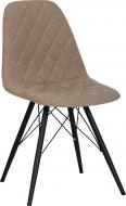 Стілець обідній Nowy Styl LIYA 4LX BLACK (BOX-1) RMB AB-05 бежевий / чорний