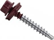 Саморез со сверлом по дереву 4,8x35 мм 40 шт бордовый RAL 3005 Саморез со сверлом по дереву 4,8x35 мм 40 шт бордовый RAL 3005