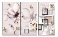 Картина модульна Граційна магнолія 3Д 180x120 см WallArt 54504-3.4