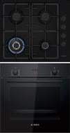 Комплект встраиваемой техники Bosch духовой шкаф HBF512BB1T + варочная поверхность газовая PBH6C6K90R
