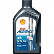 Моторное масло синтетическое SHELL Advance 4T Ultra 10W-40 1 л (ТОВ-У510184)