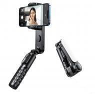 Держатель для смартфона Q09 Mini Electric Gimbal Stabilizer Extendable Selfie Stick Tripod Bluetooth Remote Control (6975068272314) RTAKO [019] Black