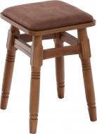 Табурет мягкий светло-коричневый / орех