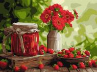 Картина по номерам Клубничное варенье ©art_selena_ua 30x40 см Ideyka