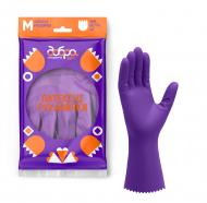 Перчатки латексные Добра господарочка крепкие р. M 1 пар/уп. фиолетовые