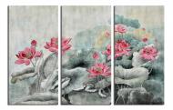Картина модульная Розовый лотос 90x60 см WallArt 54511-3.1