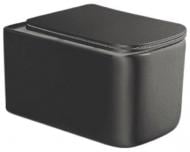 Унитаз подвесной Ravak X-POINT RimOff с сиденьем, черный антрацит