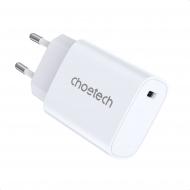 Сетевое зарядное устройство Choetech Q5004-EU-WH USB-С 20 Вт PD/QC