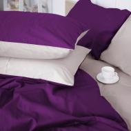 Наволочка Satin Premium 0846+0841 Margaret 40x60 см кремовый/фиолетовый MirSon