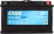 Аккумулятор автомобильный EXIDE 6СТ 80Ah 800A «+» справа (EK800)