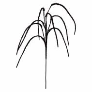 Ветка декоративная YES! Fun Каскад 112 см черный глиттер