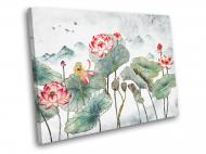 Картина Лотос в горах 80x60 см WallArt 54513-1.3