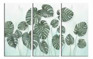 Картина модульная Листья монстеры 90x60 см WallArt 54514-3.1