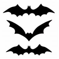 Подвесной декор YES! Fun Хэллоуин Летучие мыши 3D 16 шт. черные