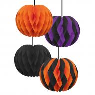 Набор бумажных шаров-сот YES! Fun Хэллоуин d-25 см 4 шт.