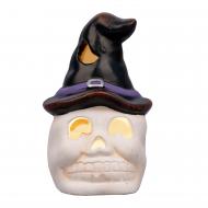 Статуэтка YES! Fun Хэллоуин Skull in hat 10 см LED