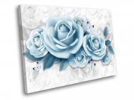 Картина Голубые розы 3Д 60x45 см WallArt 54517-1.2