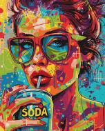 Картина по номерам Девушка с содовой ©art_selena_ua 40x50 см Ideyka