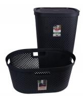 Корзина для белья Curver INFINITY 60 л + 40 л 2 шт. темно-серый