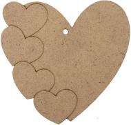 Заготовка Сердце 15 10х10,4 см 4 шт. Rosa Talent