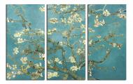 Картина модульна Квітуча гілка мигдалю 150x100 см WallArt 54520-3.3