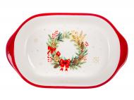 Блюдо для запікання Lefard Різдвяний вінок 29х18х4,5 см 858-0169