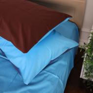 Наволочка сатин 22-1324 Adam 50x70 см голубой/коричневый MirSon