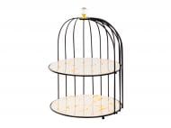 Подставка для косметики Lefard 2 яруса 25*38 см ,метал ,фарфор белый с черным