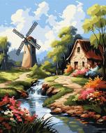 Картина по номерам Домик у мельницы ©art_selena_ua 40x50 см Ideyka