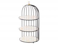 Подставка для косметики Lefard 3 яруса мрамор 25*47 см бело-черный