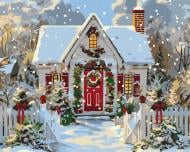 Картина по номерам Рождественский домик ©art_selena_ua 40x50 см Ideyka