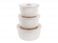 Набор салатников Lefard с крышками White 3 шт 359-484 Набор салатников Lefard с крышками White 3 шт 359-484