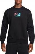 Світшот Nike M NK CLUB+ BB CREW PATCH GX FB8435-010 р.2XL чорний