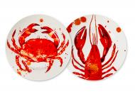 Набор десертных тарелок Lefard Red Shells 19 см 2 шт. 922-113