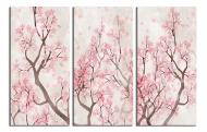 Картина модульная Весенние цветущие деревья 120x80 см WallArt 54523-3.2