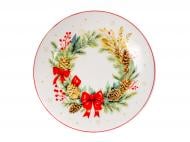 Тарелка обеденная Lefard Рождественский венок 21 см 858-0167