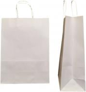 Пакет подарунковий М 18x23x10 см крафт білий