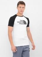 Футболка THE NORTH FACE M S/S RAGLAN EASY TEE - EU NF0A37FVLA91 р.S біло-чорний