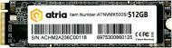 SSD-накопитель ATRIA X500S 512GB M.2 PCI Express 3.0 x4 3D NAND (ATNVMX500S/512)